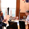 Ο δήμαρχος Θεσσαλονίκης Στέλιος Αγγελούδης θα συναντηθεί αύριο στο Μέγαρο Μαξίμου με τον πρωθυπουργό Κυριάκο Μητσοτάκη