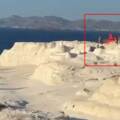 Προσγείωση ελικοπτέρου στο Σαρακήνικο της Μήλου