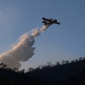 Πυροσβεστικό αεροσκάφος επιχειρεί για την κατάσβεση της φωτιάς