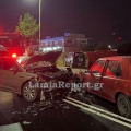 Εικόνα από το τροχαίο δυστύχημα στη Λαμία