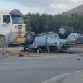 Αγροτικό στην Κρήτη έχει αναποδογυρίσει μετά από σύγκρουση με βυτιοφόρο
