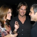 Cindy Crawford, Rande Gerber and George Clooney during Confessions of a Dangerous Mind After Party at The W Hotel in Westwood, CA, United States. (Photo by Jeff Kravitz/FilmMagic)