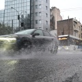 Δρόμος στην Αττική εν μέσω καταιγίδας