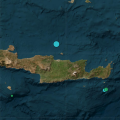 Σεισμός τώρα στο Ηράκλειο Κρήτης - Το επίκεντρο και το εστιακό βάθος της δόνησης που καταγράφηκε το μεσημέρι του Σαββάτου (18.7)