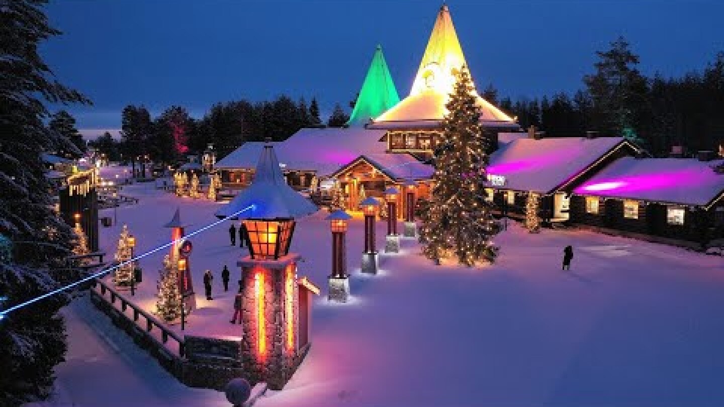 Santa Claus Village in Rovaniemi Finland before Christmas: Arctic Circle home of Father Christmas
