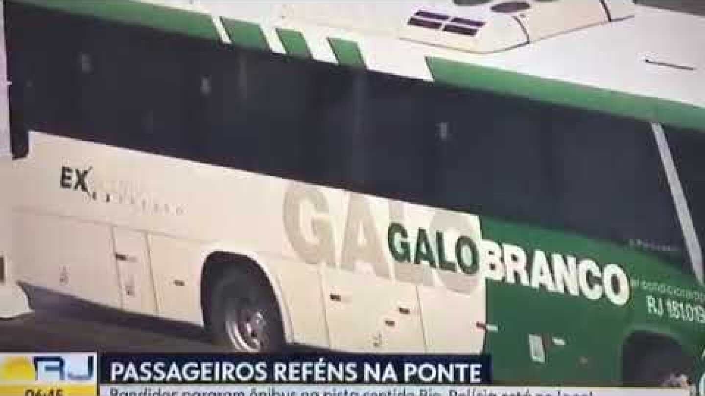 Gunman hijack bus in Brazil Rio bridge - live visual