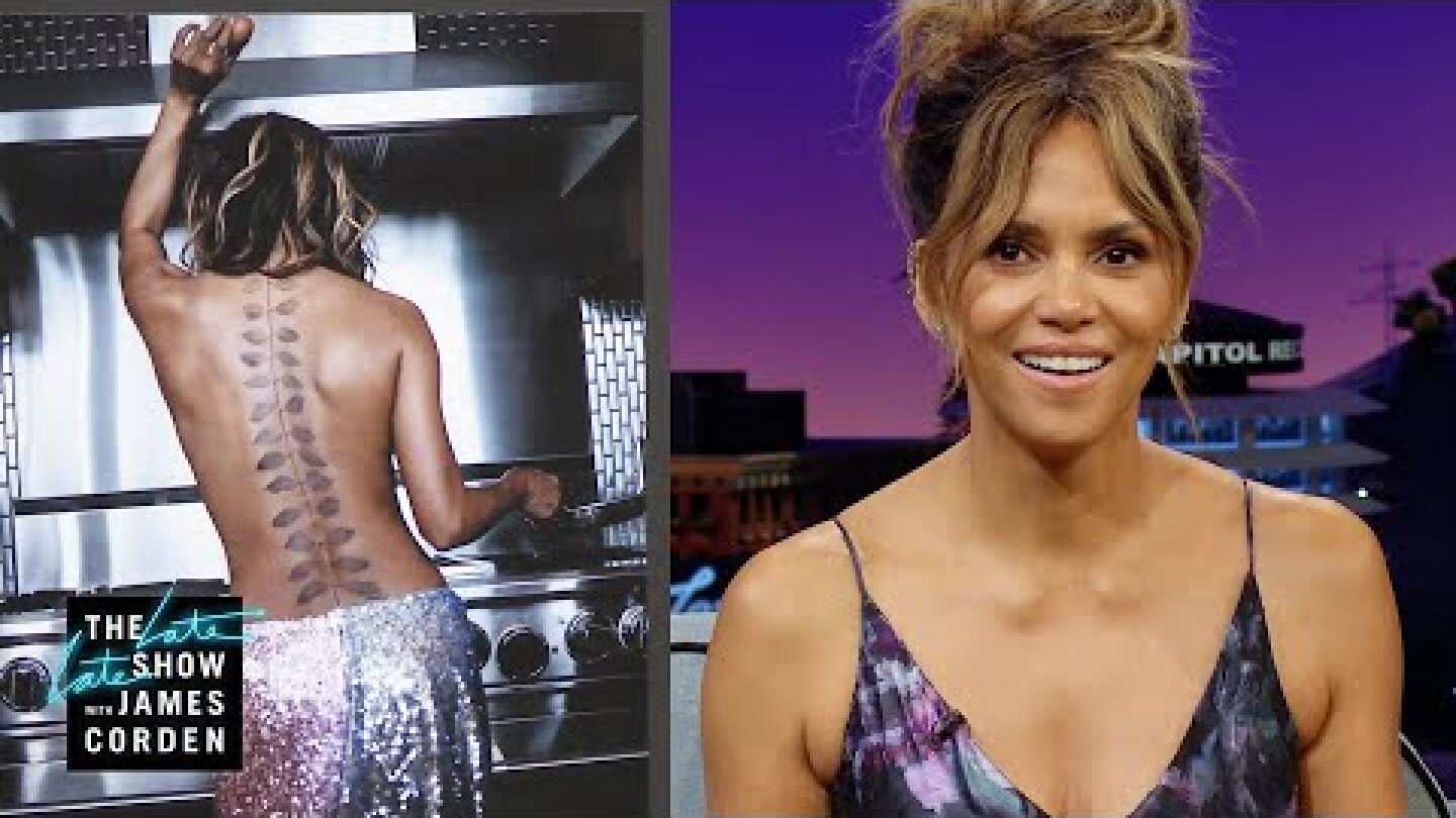 Halle Berry Is Test Driving Tattoos & Cooking Eggs Topless