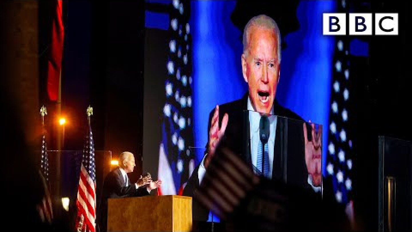 Joe Biden's first speech as US president-elect 🇺🇸 US Election 🔴 @BBC News live - BBC