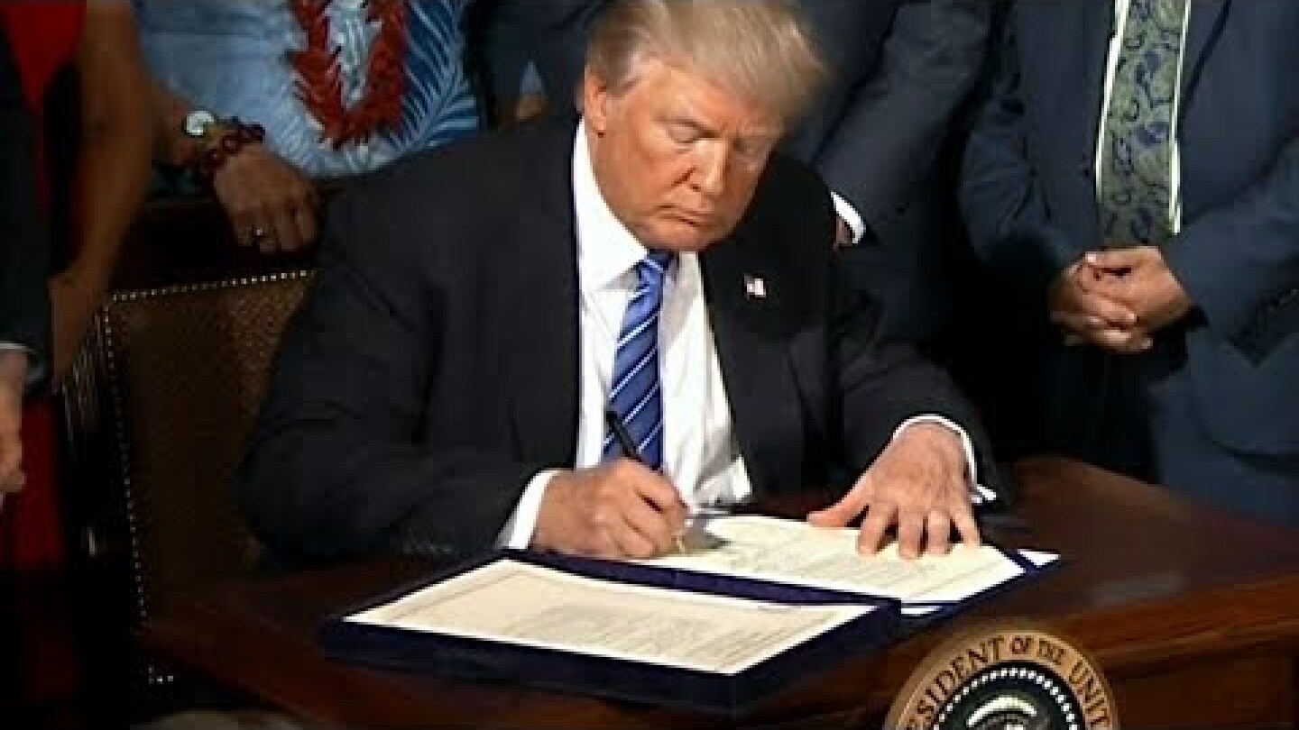 Watch Now: President Trump signs the John S. McCain National Defense Authorization Act for 2019