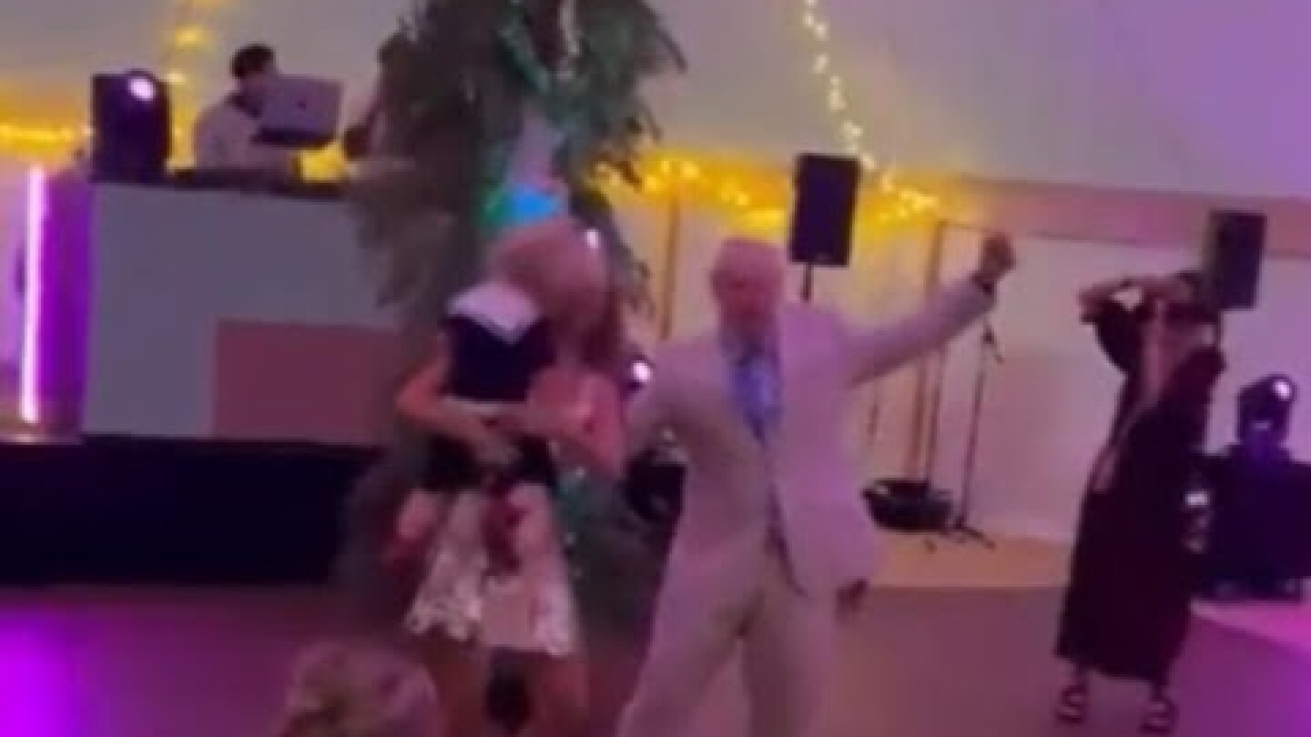 Boris Johnson dances to Sweet Caroline.