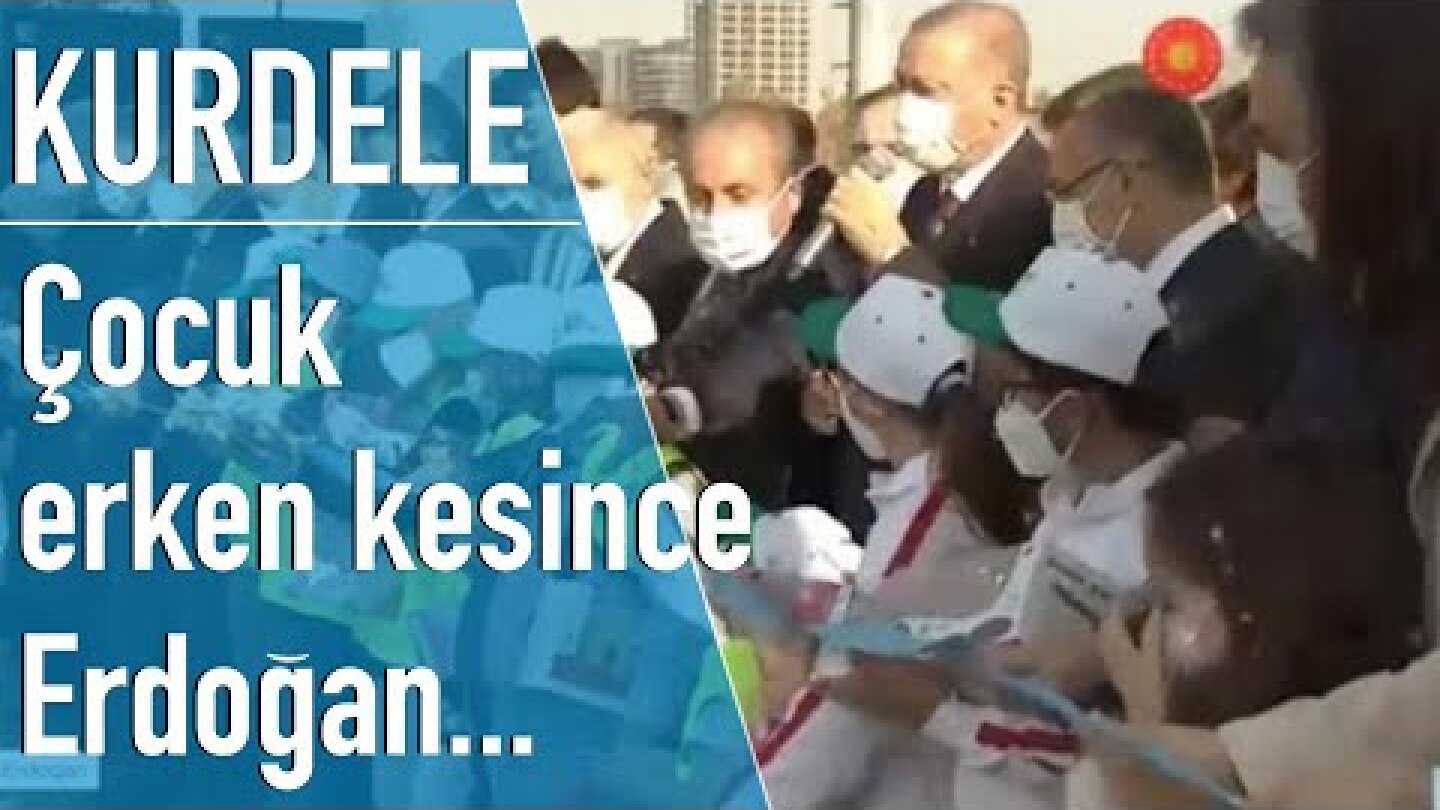 Erdoğan ile küçük çocuk arasında 'kurdele krizi'; Şentop böyle engellemeye çalıştı
