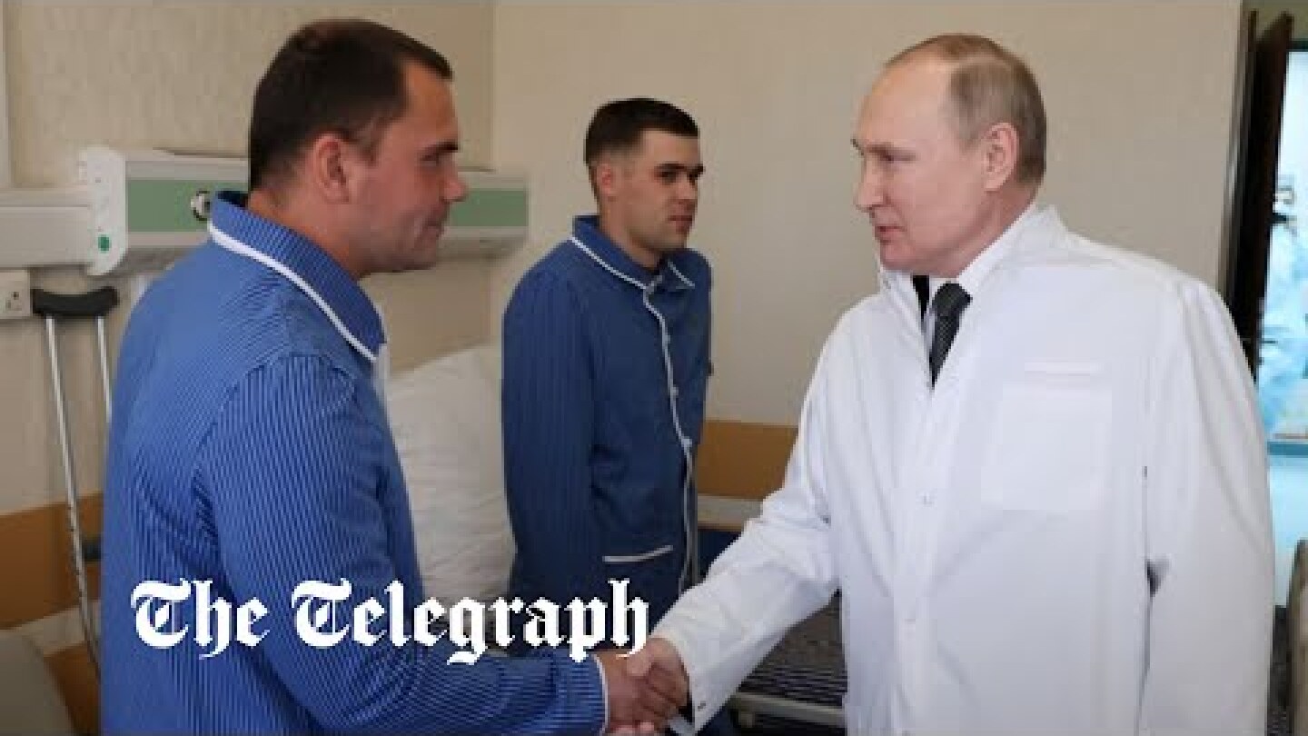 Putin visits wounded Russian soldiers for the first time