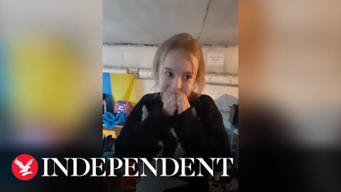 Young girl sings 'Let it Go' inside Ukrainian bomb shelter