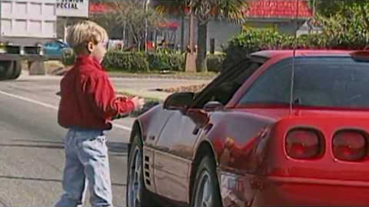 Michael Jordan signed autograph to a kid in the middle of the road