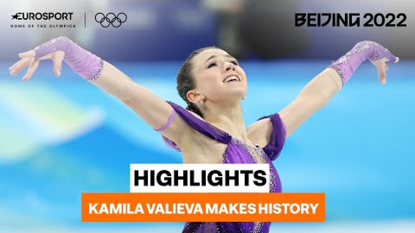 Kamila Valieva Makes History To Send Russian OIympic Committee Top | 2022 Winter Olympics
