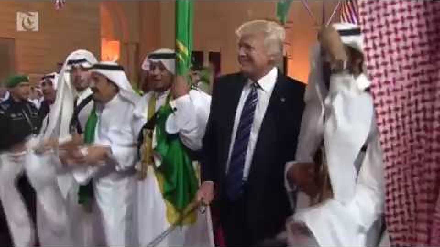 Trump, Tillerson, Ross dance with swords in Saudi Arabia