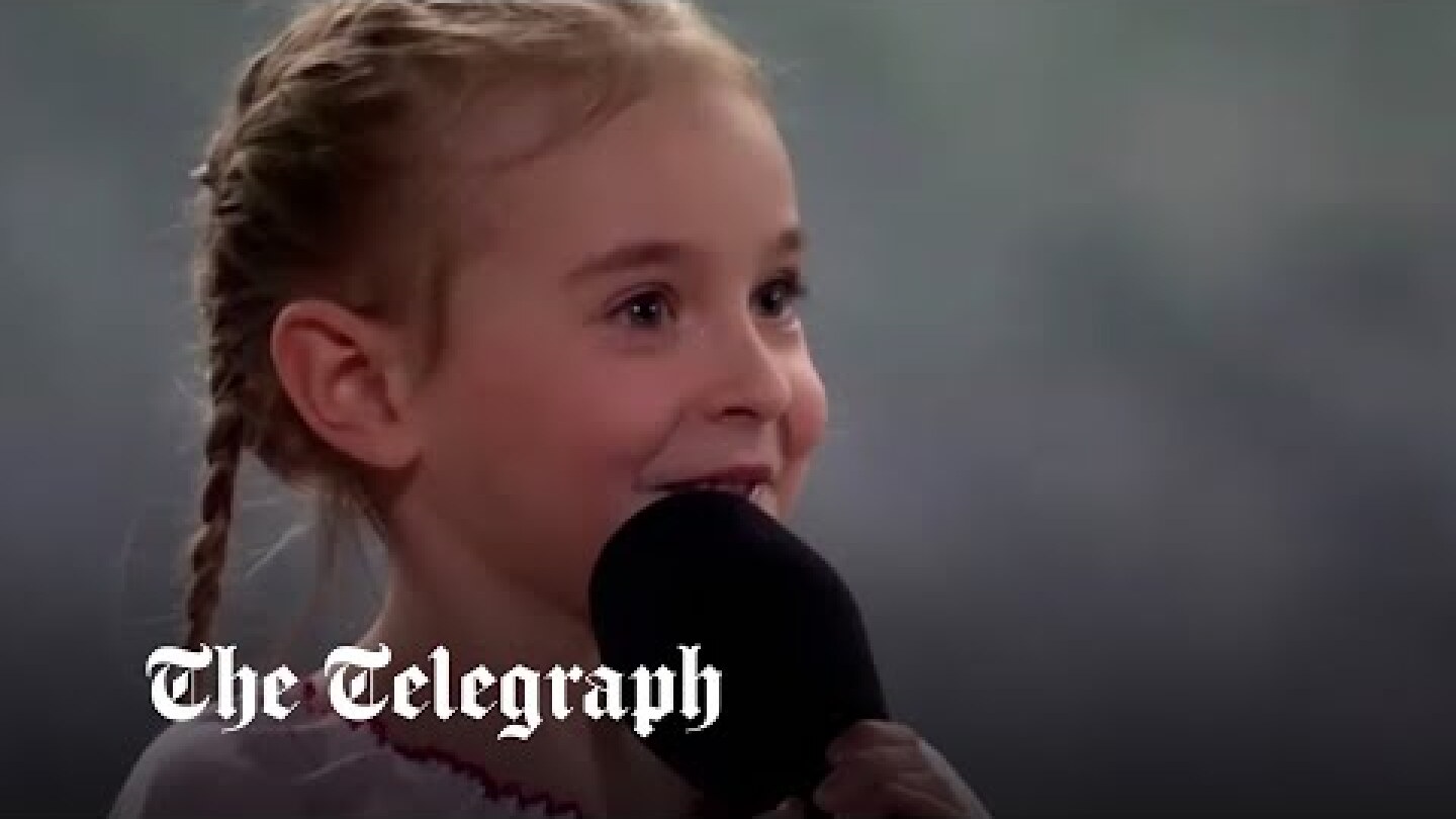 Ukraine: Girl who sung 'Let it Go' from bunker performs at charity concert in Poland