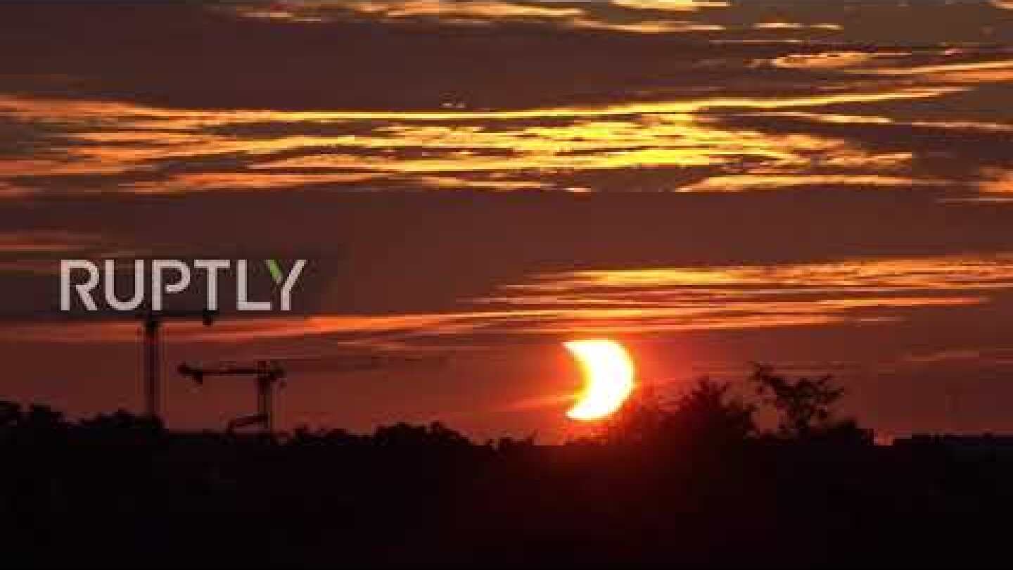 USA: Partial solar eclipse visible across East Coast