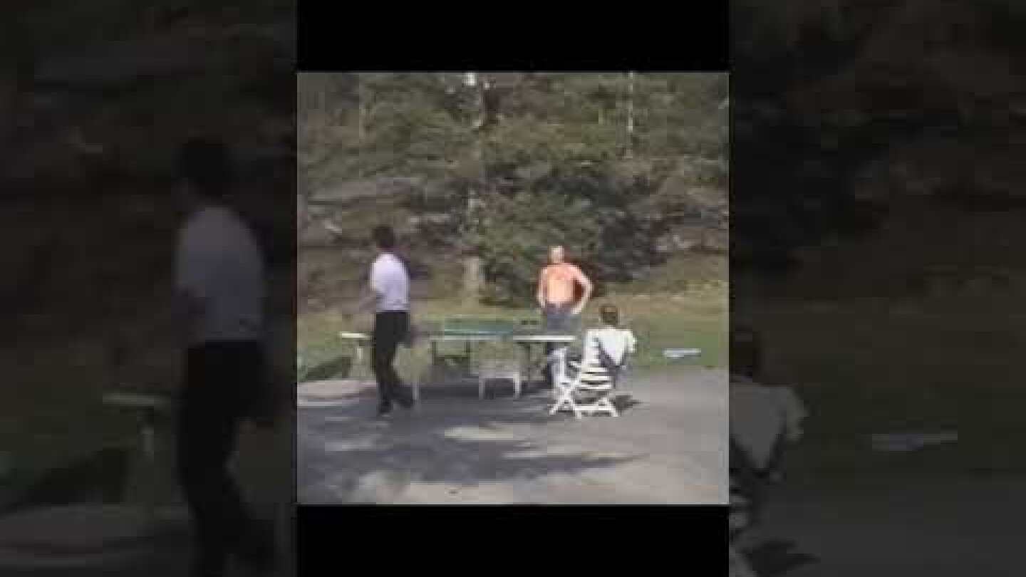 Putin Playing Table Tennis as KGB Agent in 1990s (Rare Clip)