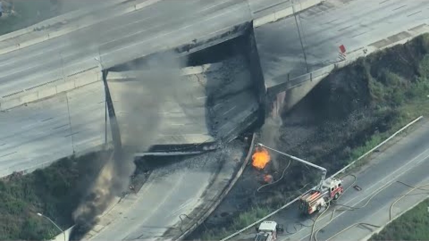 I-95 collapses in Philadelphia following tanker truck fire