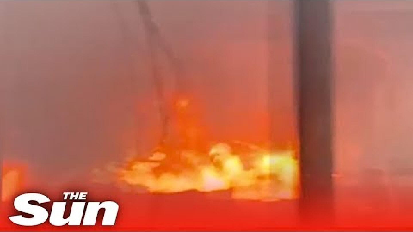 Ukrainian capital Kyiv rocked by Russian airstrikes as buildings up in flames