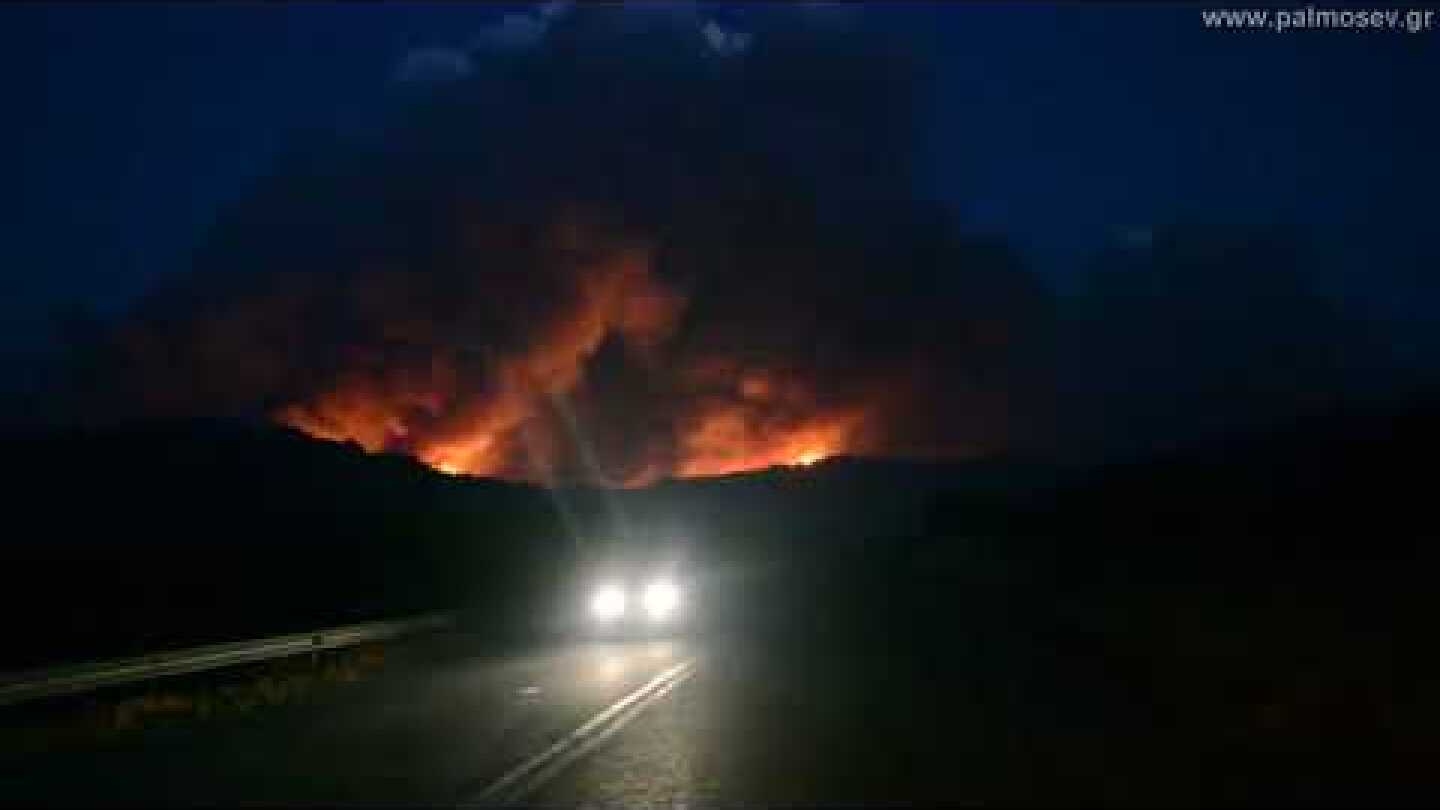 Τρία πύρινα μέτωπα κυκλώνουν την Ιστιαία -  Μονοκαρυά κι η Ν.Σινασός εκκενώνονται