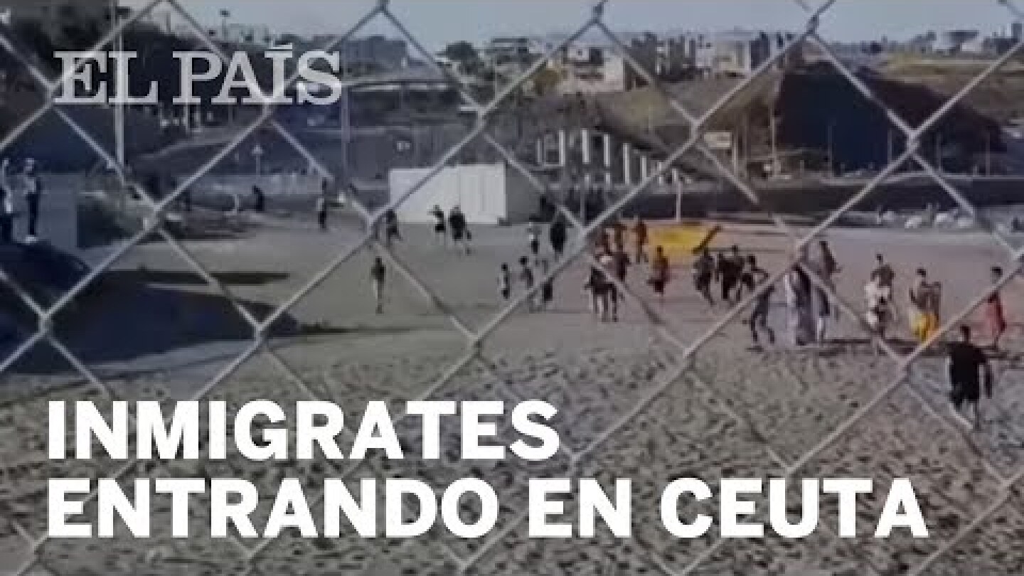 Un millar de INMIGRANTES entra irregularmente en CEUTA