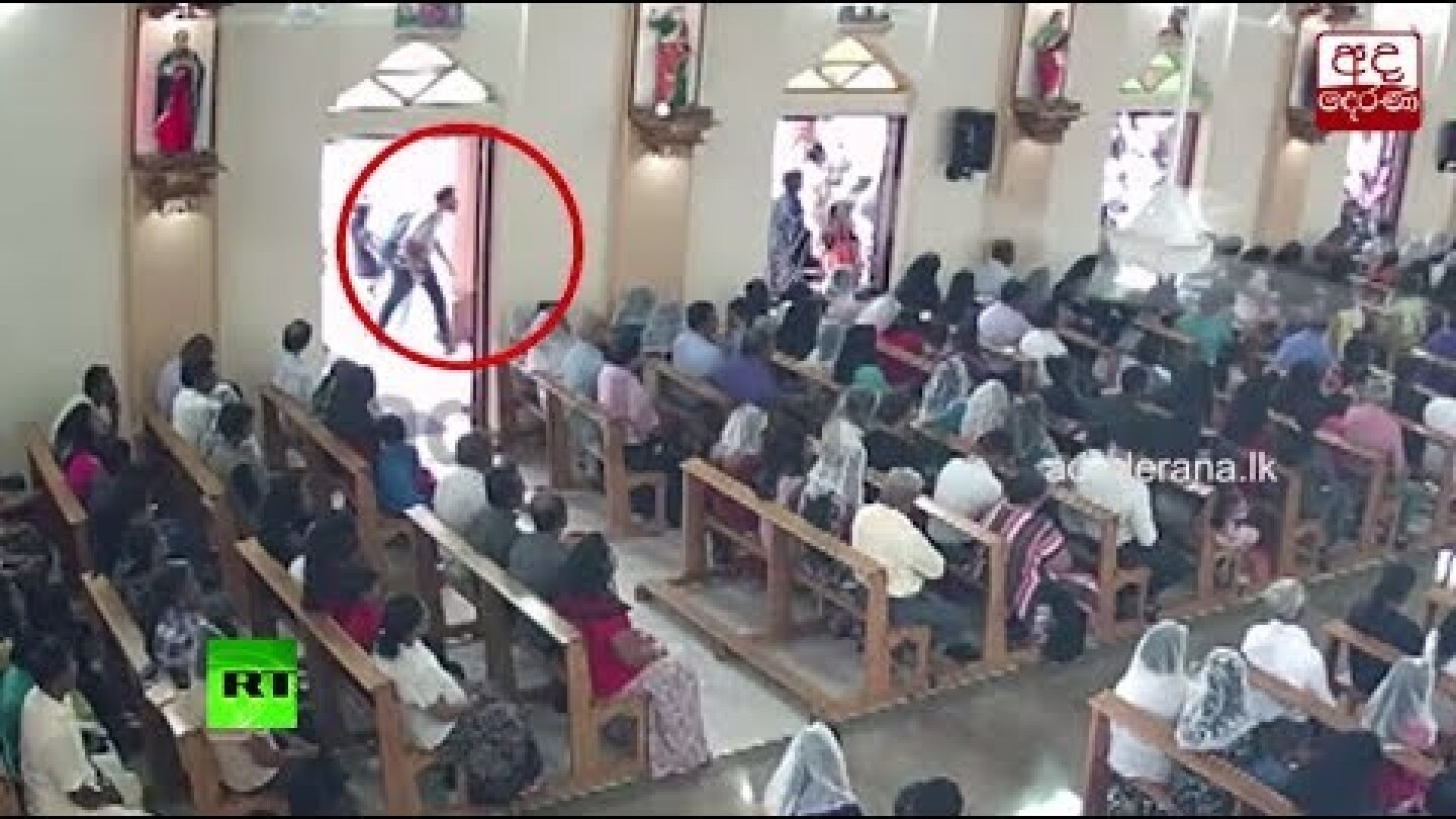 Sri Lanka church bomber caught on cam moments before explosion