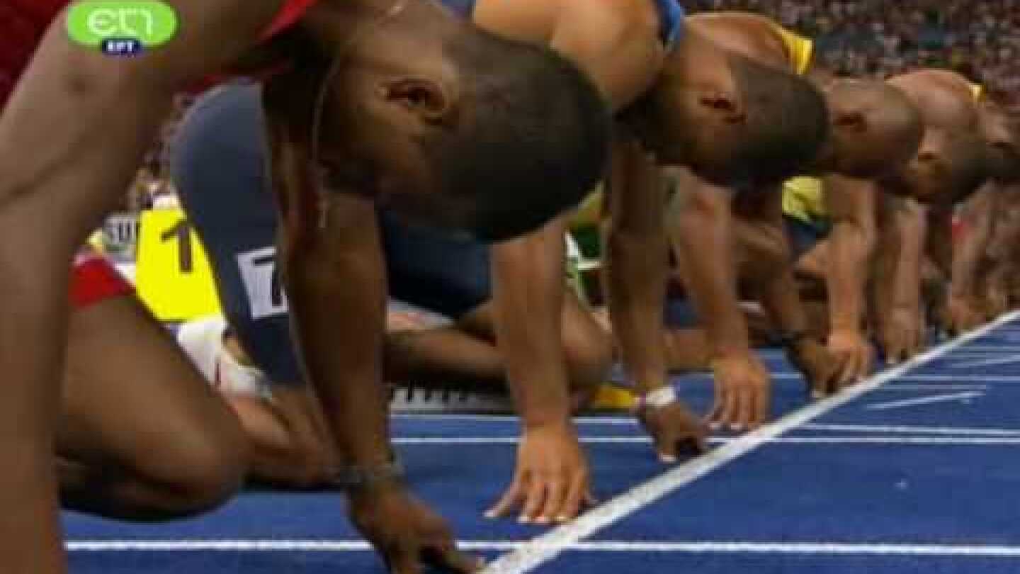 Usain Bolt 100m Final WORLD RECORD 9.58 Berlin 2009 - Greek Audio