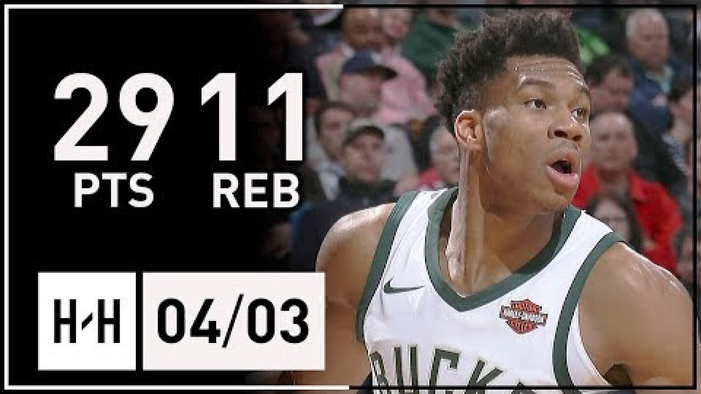 Giannis Antetokounmpo Full Highlights Bucks vs Celtics (2018.04.03) - 29 Points, 11 Reb, 6 Assists!