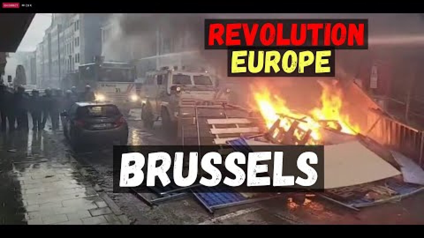 #BreakingNews #healthpass #Demonstrations #protests Revolution in Europe. Clashes in #Brussels