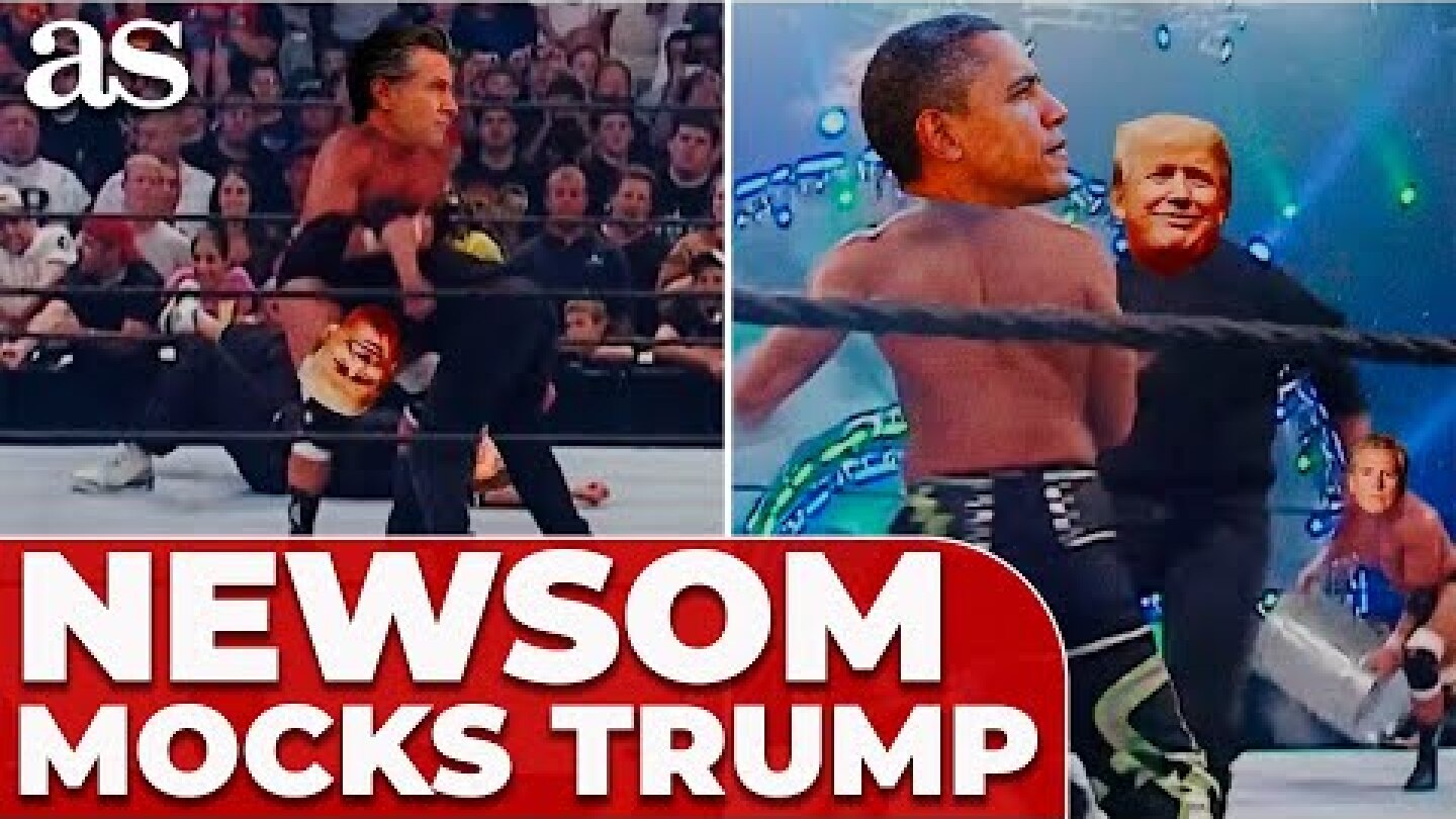 GAVIN NEWSOM brutally TROLLS TRUMP with HILARIOUS AI WWE Video: 'That’s what we call a TAKEDOWN'