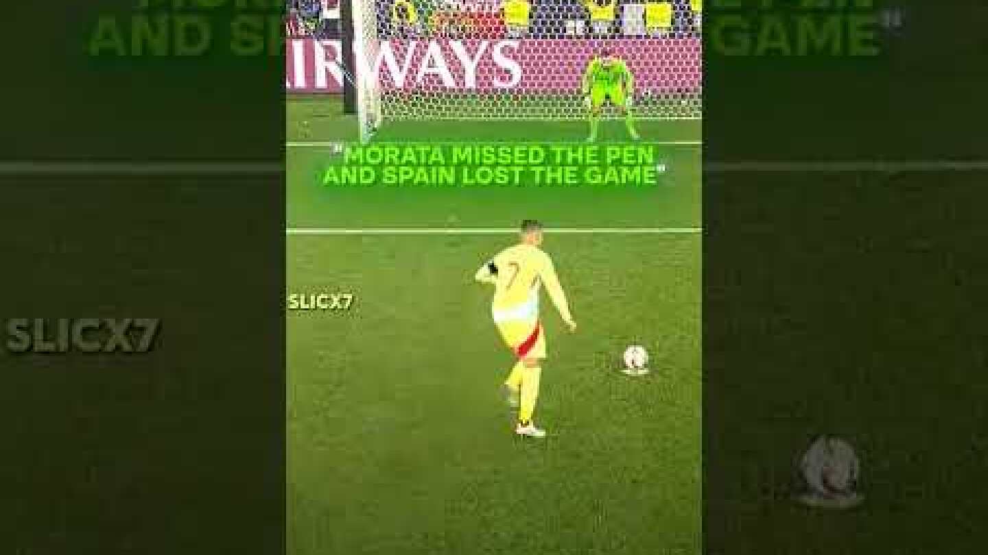 Morata missed penalty and spain lost the match#football #short#shorts video