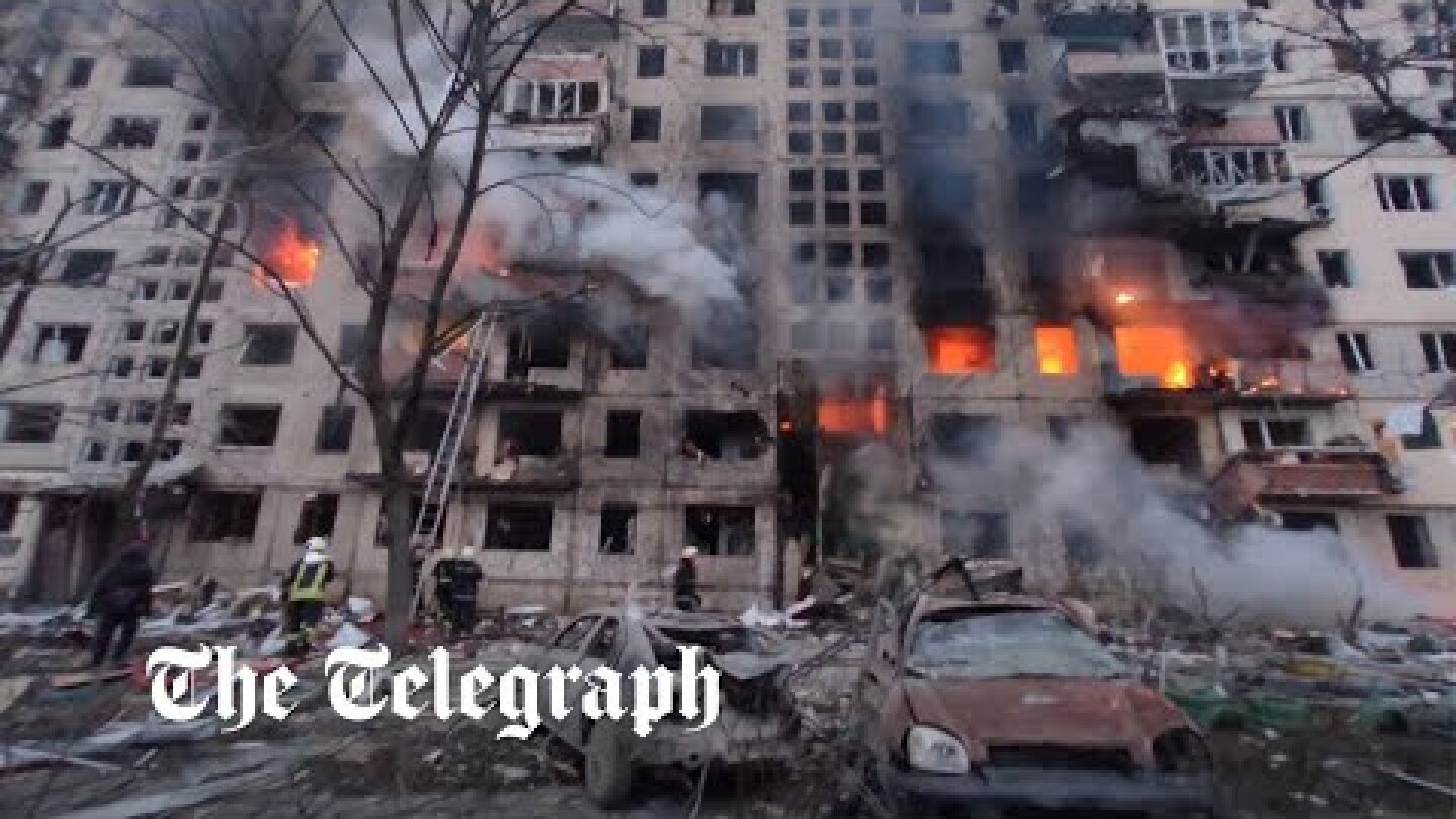 Kyiv shelling: Injured elderly rescued from destroyed homes