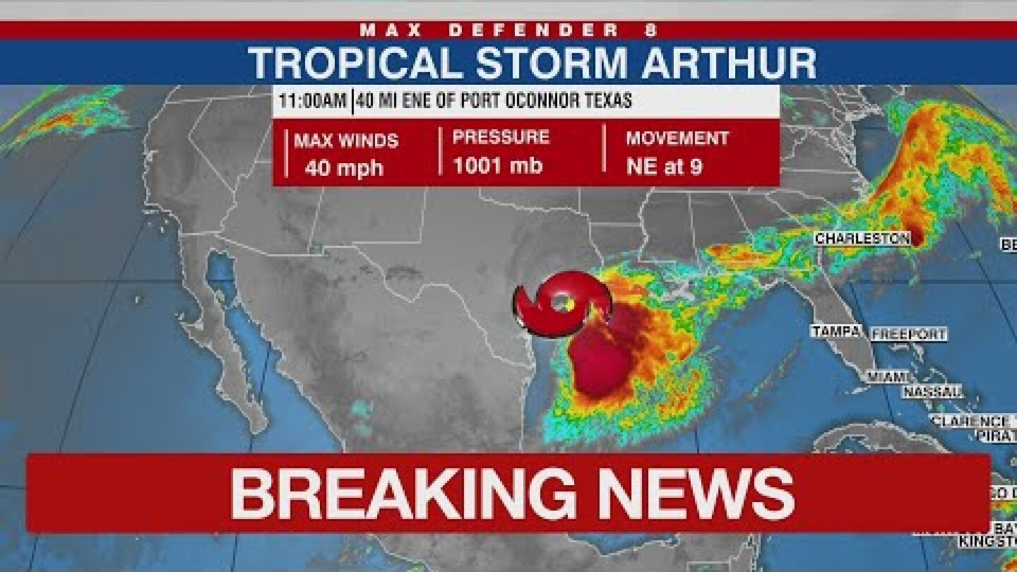 Tropical Storm Arthur, 1st Atlantic storm of the season, forms near Texas coast