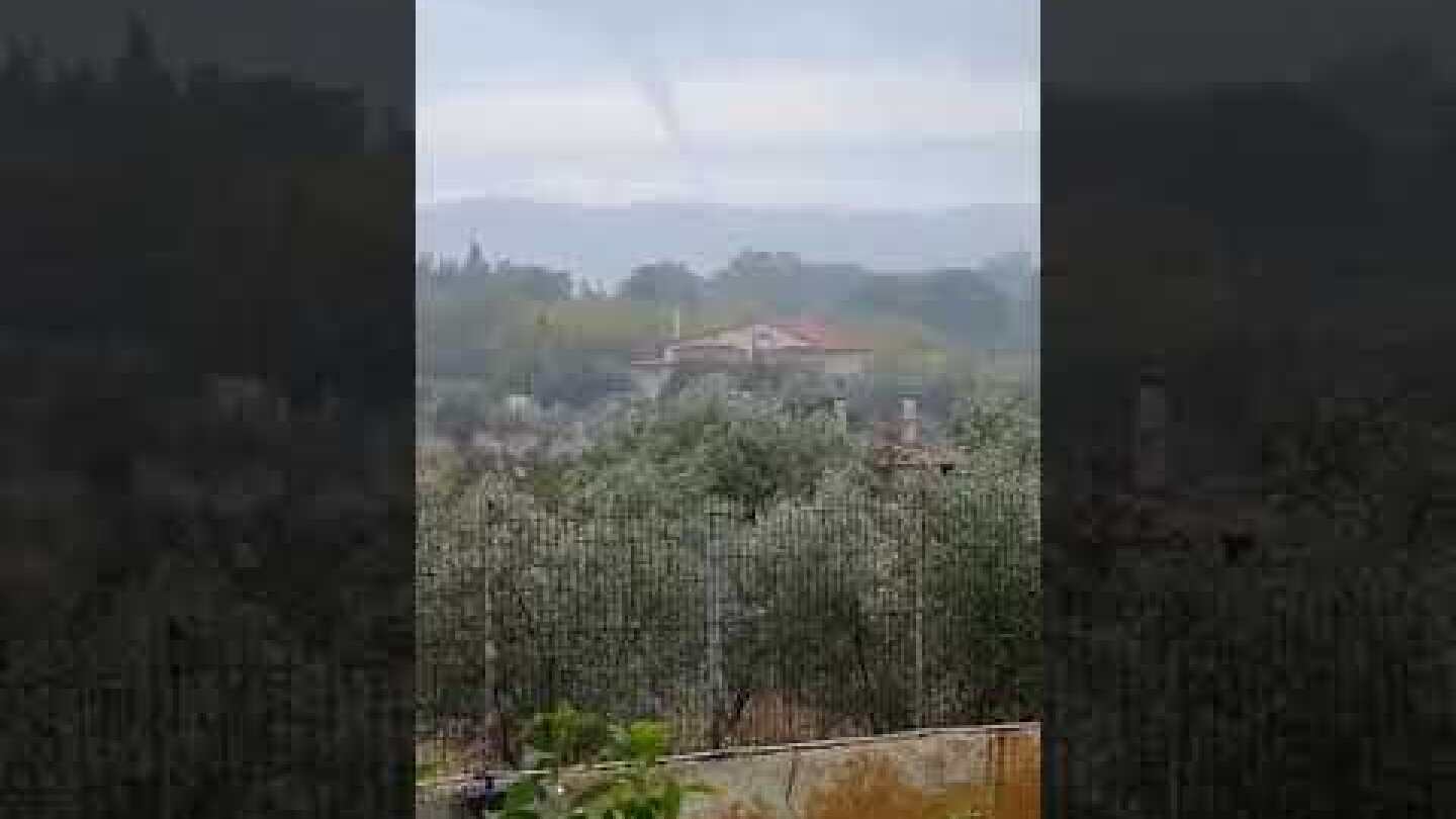 Κακοκαιρία EVA: Υδροστρόβιλος, ορατός από Αγίους Θεοδώρους