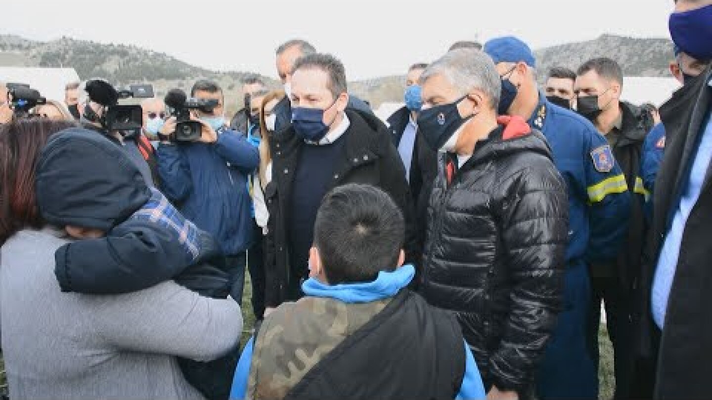 Στις πληγείσες περιοχές ο αναπληρωτής υπουργός εσωτερικών Στέλιος Πέτσας