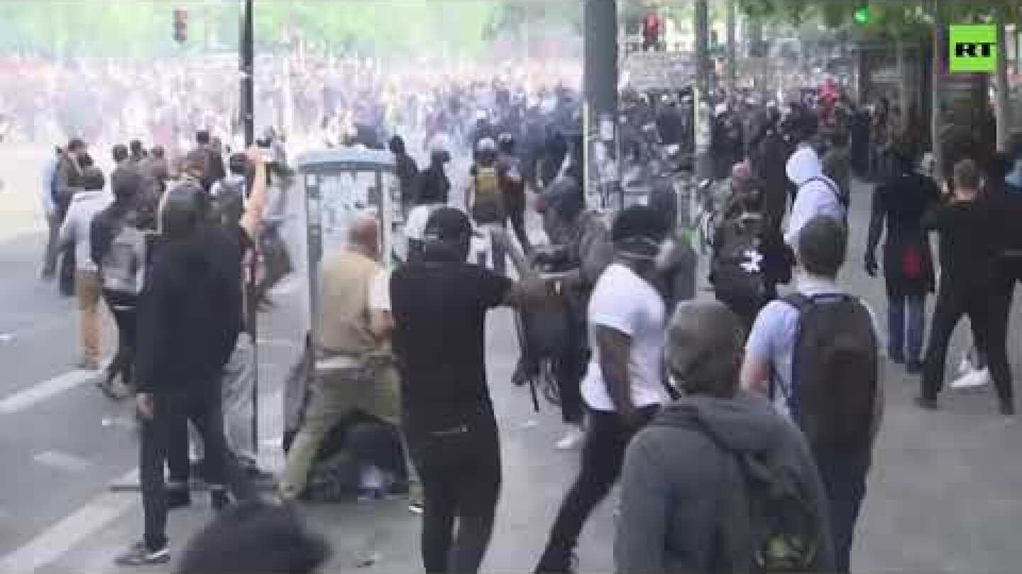 Tear gas deployed at anti-racism protest in Paris