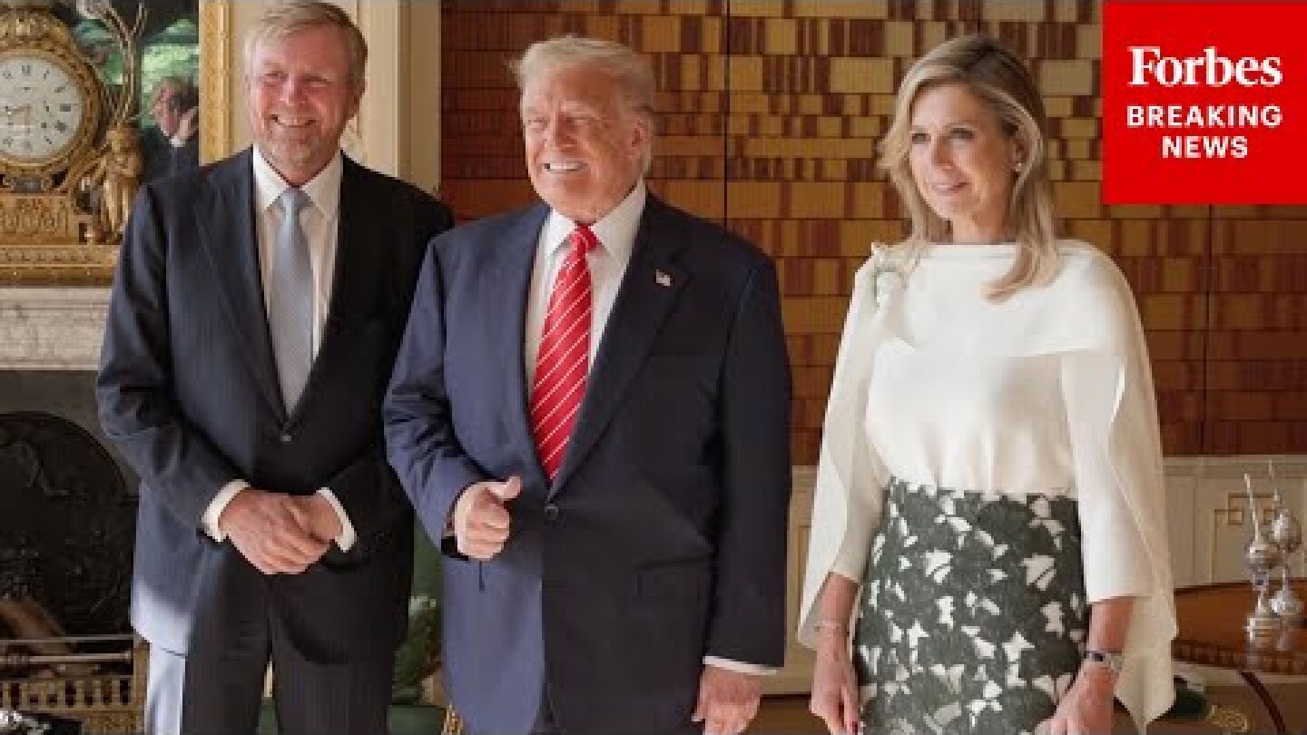 WATCH: President Trump Takes Picture With King Willem-Alexander And Queen Maxima Of The Netherlands