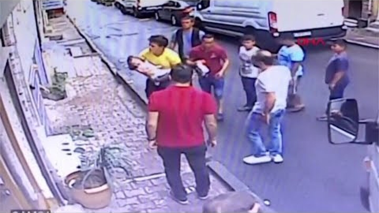 Baby who fell from second floor safely caught in Turkey