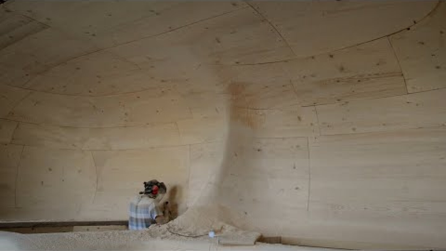 The making of the "Wooden Cave" by Tenon Architecture