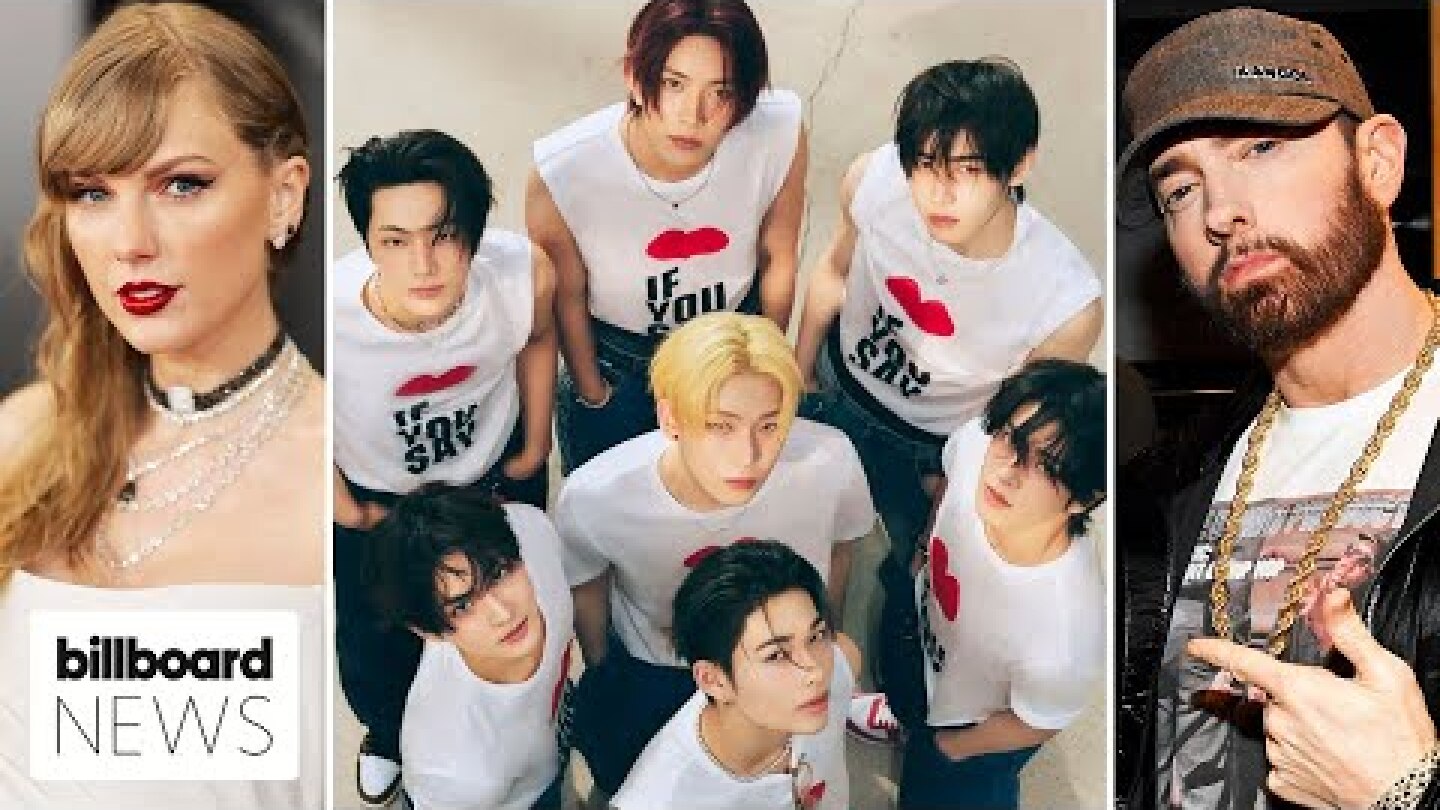 Eminem's 'The Death of Slim Shady' Unseats Taylor Swift For No. 1 On Billboard 200 | Billboard News