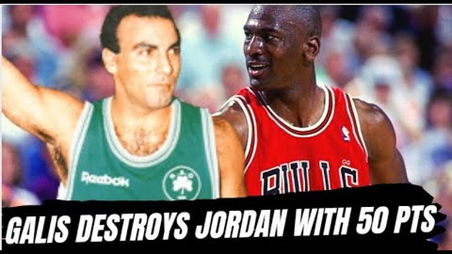 Nikos Galis DESTROYS Michael Jordan with 50 pts!!