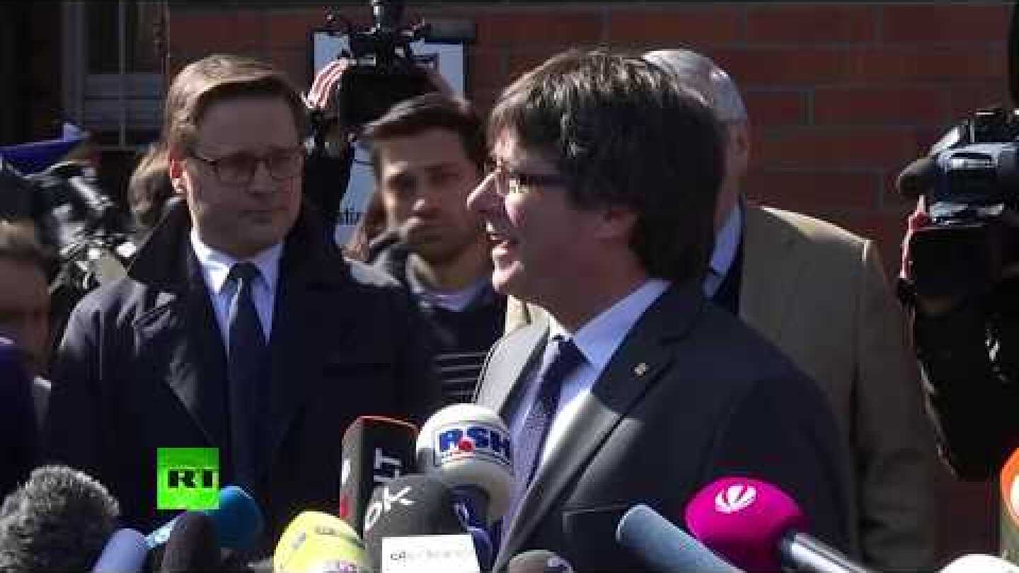 Puigdemont ofrece declaraciones a la prensa desde Alemania
