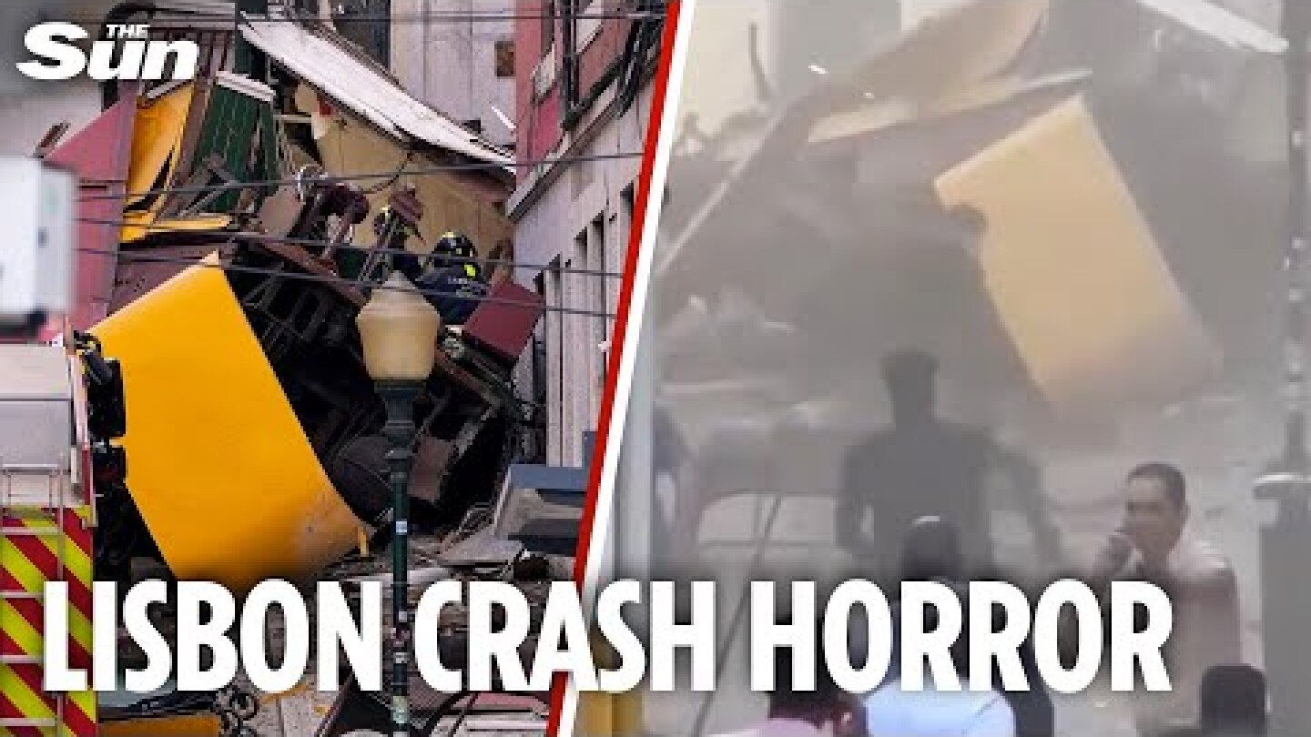 15 dead & 18 injured after iconic Lisbon funicular snaps loose & derails with dozens on board