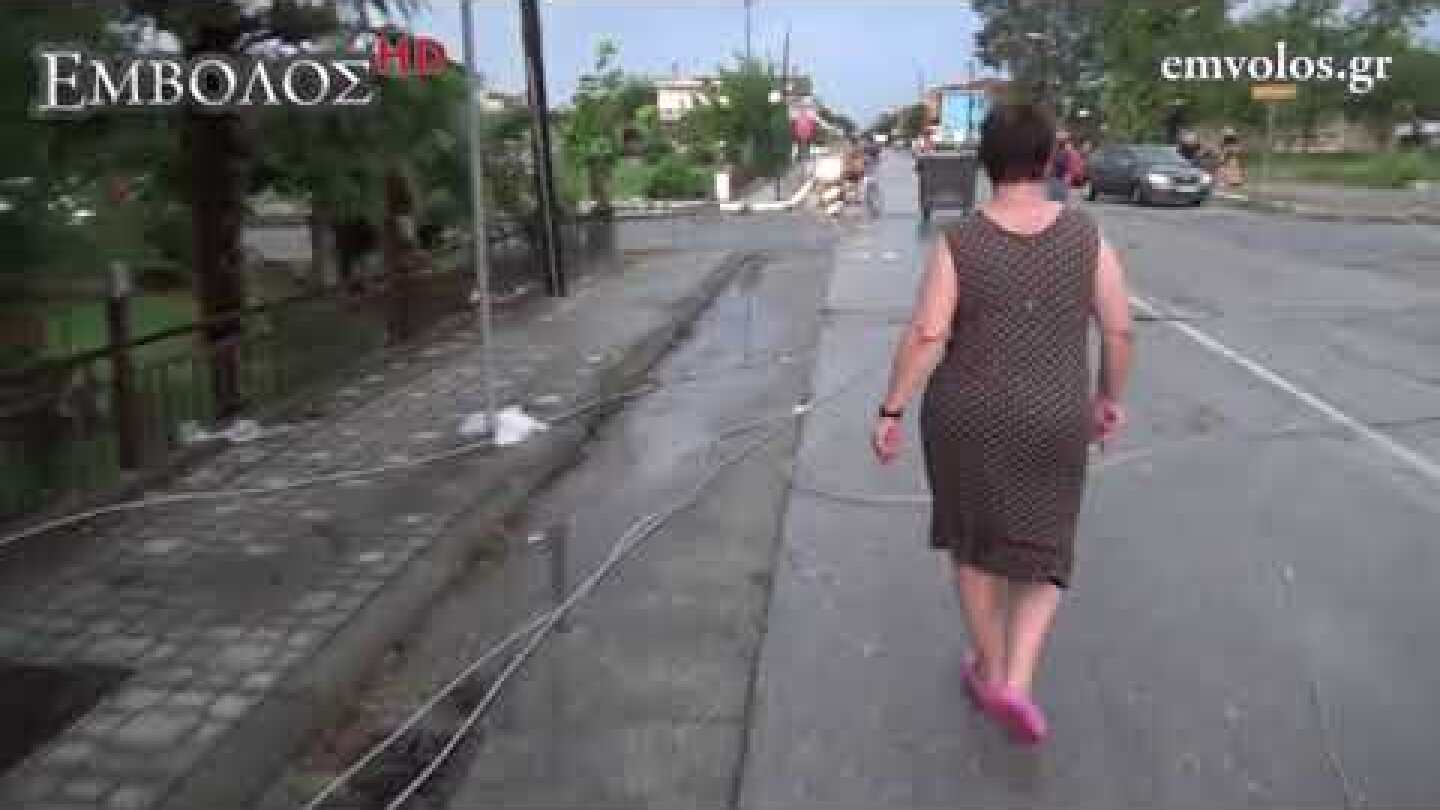 Τρίκαλα Ημαθίας – Ισχυρή ανεμοθύελλα προξένησε μεγάλες καταστροφές στο χωριό