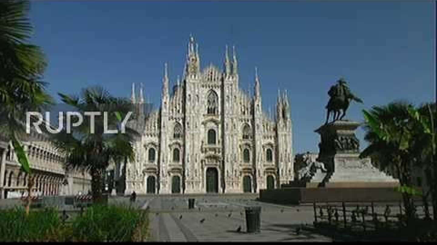 Italy: Take drone tour over a near-deserted Milan amid COVID-19 lockdown