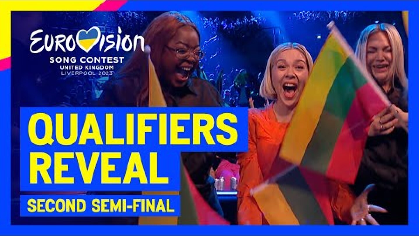 Second Semi-Final qualifiers reveal | Eurovision 2023 | #UnitedByMusic 🇺🇦🇬🇧