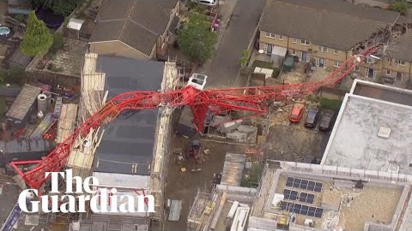 Crane collapses into building in east London