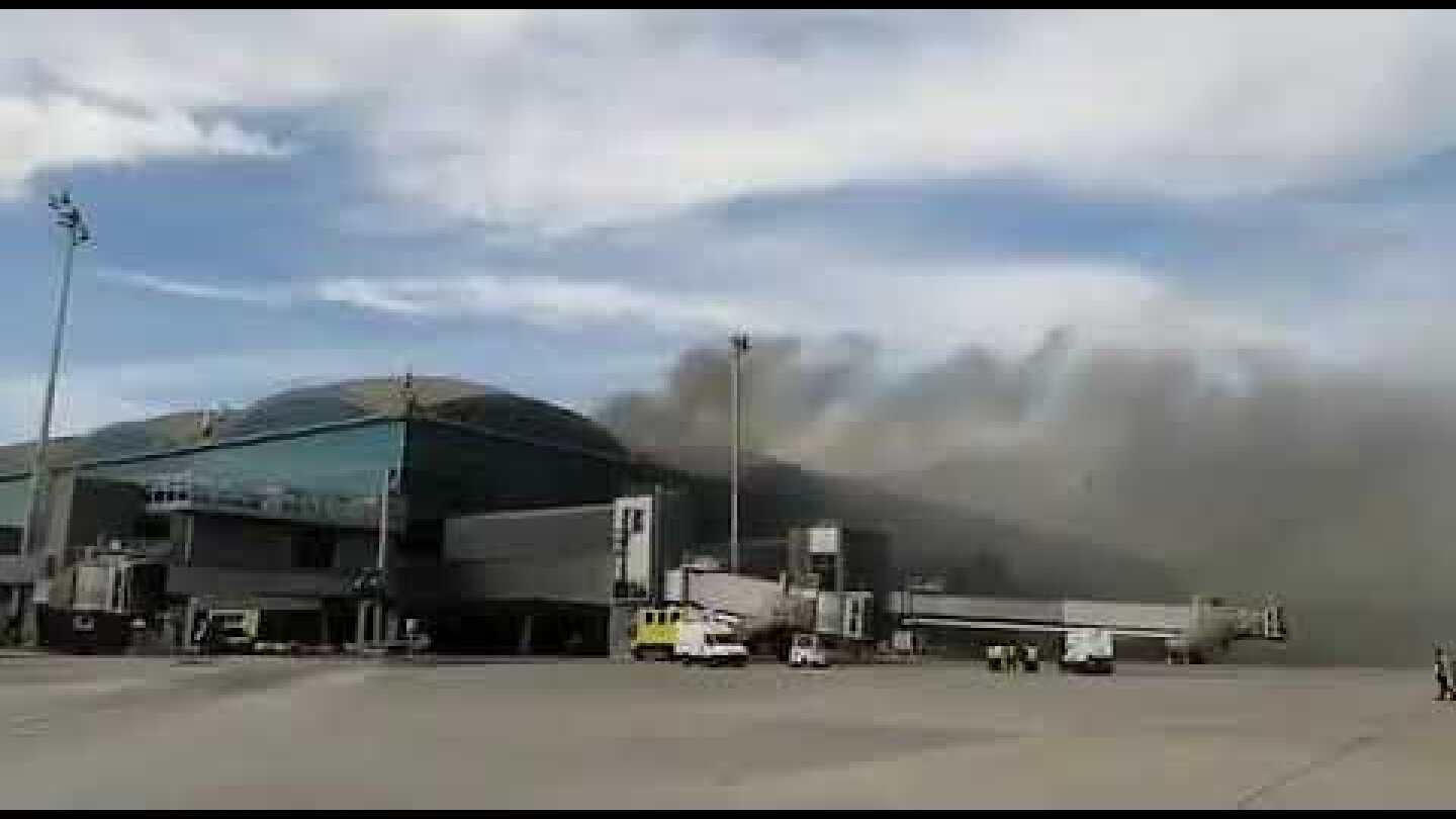 Fire at Alicante Airport January 15 2020
